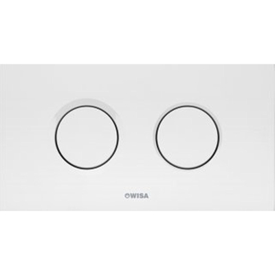 Wisa Juno plaque de commande plastique pneumatique 208x111mm avec double chasse pour élément WC XT finition chrome mat