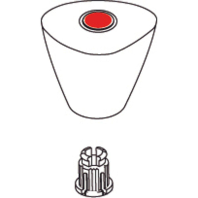 Venlo Sparepart Plus Nimbus II bouton Project eau chaude chrome