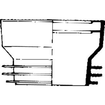 Wisa kunststof potmanchet recht 100 110mm recht laag model wit