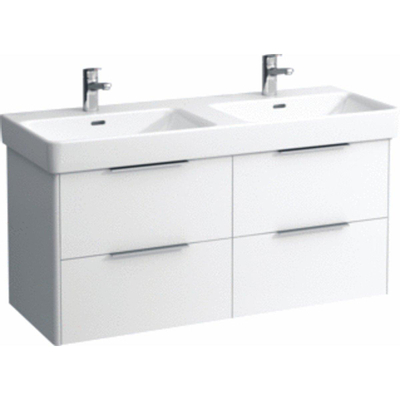Laufen Base Pro S wastafelonderbouwkast 116x44x53cm 4 laden hout mat wit mat