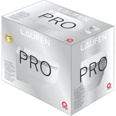 Laufen Pro Pack wandcloset 39.7x55.7x46.5cm spoelrandloos slimseat zitting softclose keramiek glans wit