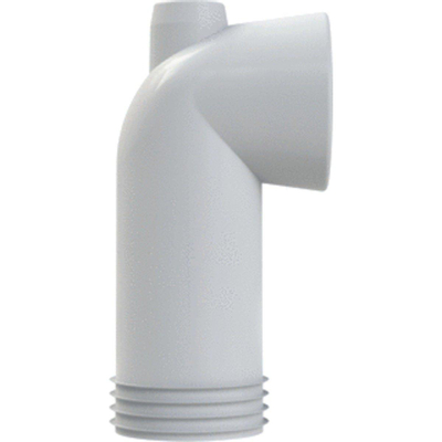 Wisa Coude d'évacuation WC avec raccord pour fontaine ou aérateur blanc