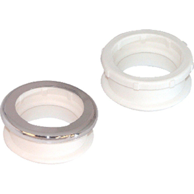 Mület Raccord de tuyau de chute pour réservoir bas 44x55mm avec rosace chrome