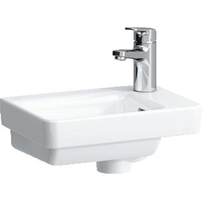 Laufen Pro S fontein 36x25x14.6cm 1 kraangat rechts met overloop keramiek wit