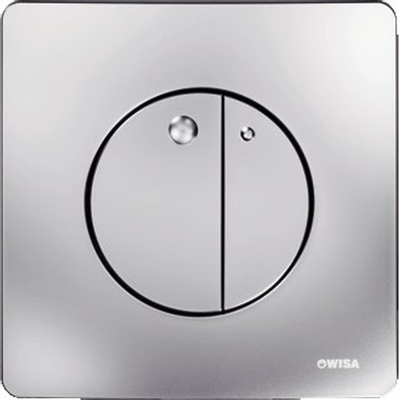 Wisa Gaia bedieningspaneel dualflush DF mat chroom