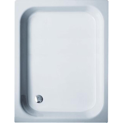 Bette Receveur de douche plat tôle d'acier rectangulaire 80x75x15cm blanc