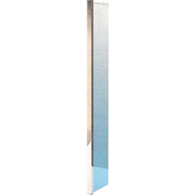 Novellini Kuadra panneau latéral HL 40x200cm pour douche à l’italienne H profilé chromé avec verre transparent