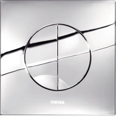 Wisa Maro Plaque de commande carrée plastique dualflush DF chrome brillant