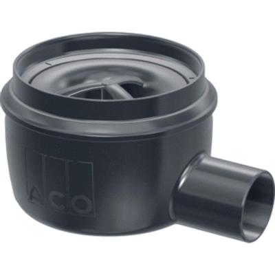 Aco Showerdrain easyflow siphon de douche sortie horizontale 50mm garde d'eau 50mm gris