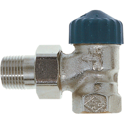 Heimeier Robinet d'arrêt thermostatique pour radiateur coudé Kvs 3,60 m3 h faible résistance