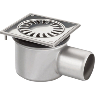 Van Den Berg siphon de sol 15.6x15.6cm 75 mm INOX