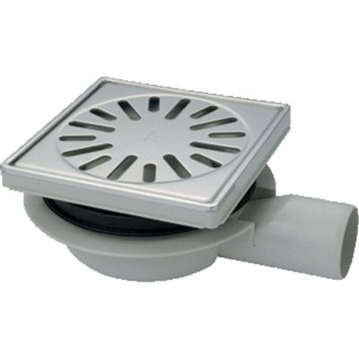 Aquaberg siphon de sol 15x15cm réglable sortie latérale