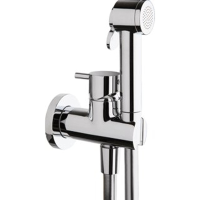 Raminex Tuka Tuka ensemble de douchette WC composé de mitigeur, support mural et douchette à main chrome