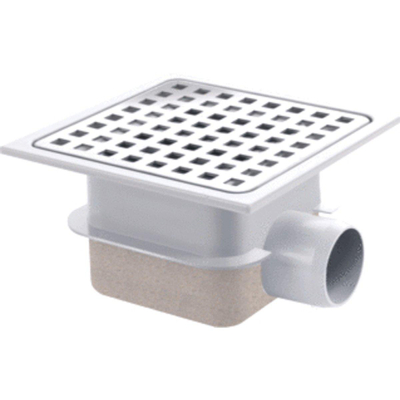 Van Den Berg siphon de sol ABS avec grille inox 15x15 sans sortie 50mm