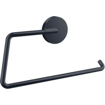 Emco Round Handdoekring - 11x2cm - open - zwart