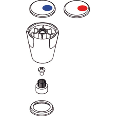 Venlo Sparepart plus bouton nimbus ii laiton chromé