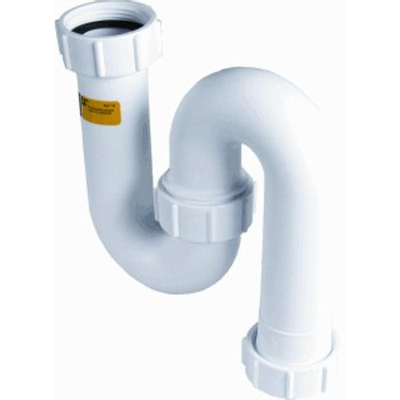 McAlpine Siphon tuyau en plastique modèle S avec marque de qualité KOMO 5/4x32mm blanc