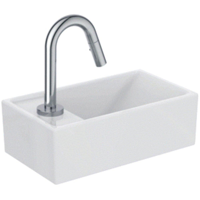 Ideal standard Tempo ensemble Lave-mains céramique 37x21cm trou de robinet gauche blanc