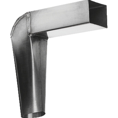 Rheinzink WB uitloop vierkant/rond 60x80mm Ø80mm