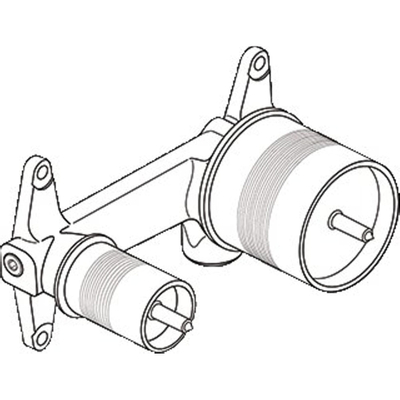 Ideal Standard inbouwdeel voor 2 gats wandkraan chroom