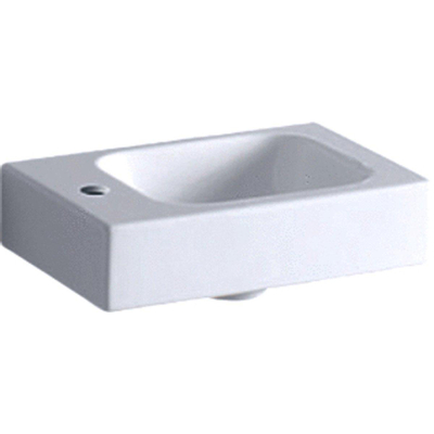 Geberit Icon fontein 38x28x13.5cm 1 wasbak 1 kraangat Links zonder overloopgat Keramiek Wit glans SHOWROOMMODEL