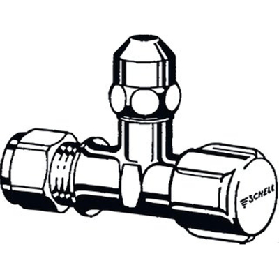 Schell robinet d'arrêt d'angle avec bouton 10x15mm chrome