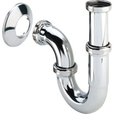 Viega siphon tubulaire avec coude 5/4 avec rosace chrome