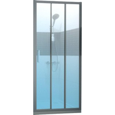 Huppe Classics 2 2 delig nis schuifdeur 80x190cm met segment matzilver helder glas