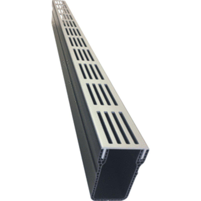Aco Slimline caniveau avec grille design 100 cm pour drainage de jardin aluminium noir