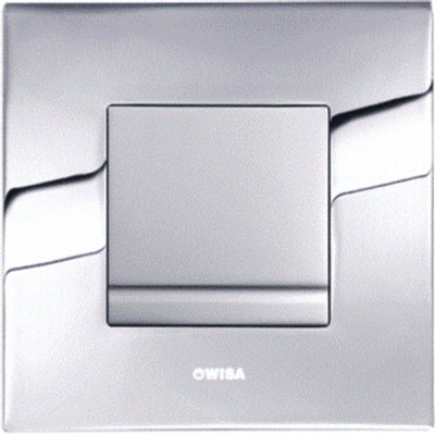 Wisa Delos Panneau de commande - carré - 16x16x1 - élément urinoir - acier - chrome mat/brillant
