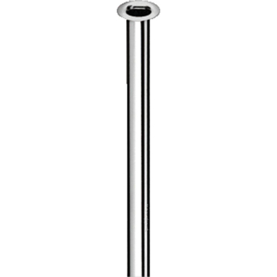 Schell tube de raccordement 10mmx1000mm avec collerette 1/2 chrome