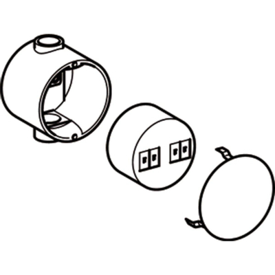 Hansa Universel élément encastré raccordement électrique 240V vers 12V incluant câble de 7 mètres