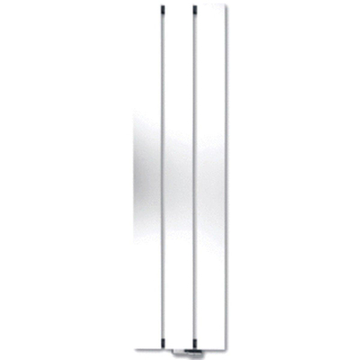 Vasco Beams Mono radiateur design aluminium vertical 1800x150mm 671W - raccordement 0066 blanc structuré (S600)