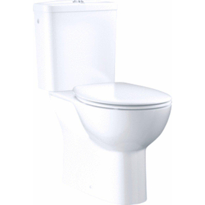 Grohe Bau WC-pack - diepspoel - rimless - AO - met keramisch reservoir - closetzitting met deksel en softclose - wit
