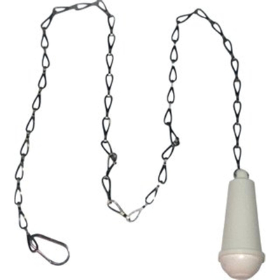 De Beer closettrekker plastic - met nylon koord - wit