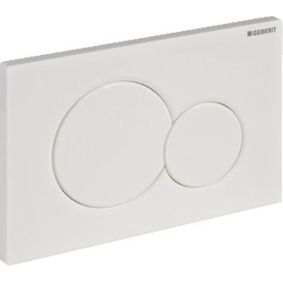 Geberit Sigma01 bedieningplaat, 2-toets spoeling frontbediening voor toilet 24.6x16.4cm wit OUTLET