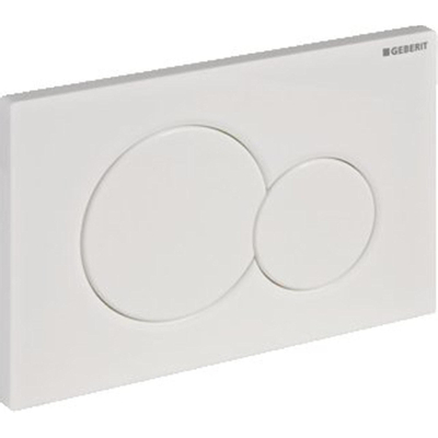 Geberit Sigma01 bedieningplaat 2-toets spoeling frontbediening voor toilet 24.6x16.4cm wit OUTLETSTORE
