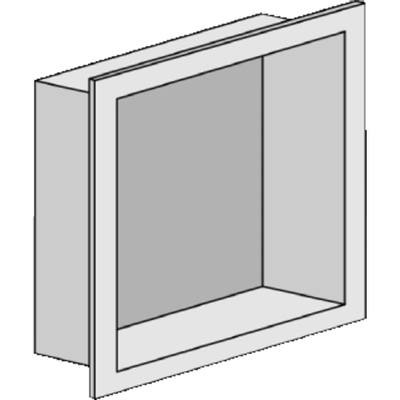 Looox BoX niche - 30x30x10cm - encastrée - inox brossé