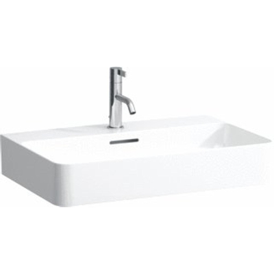 Laufen VAL lavabo 42x65x11.5cm avec trou de robinet avec trop-plein dessous rectifié SaphirKeramik lcc-blanc