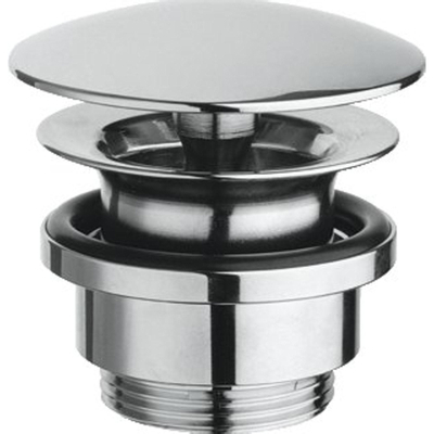 Raminex afvoerplug universeel voor wastafel chroom 1 1.4 met vaste afdekplaat Ø64 of 72mm