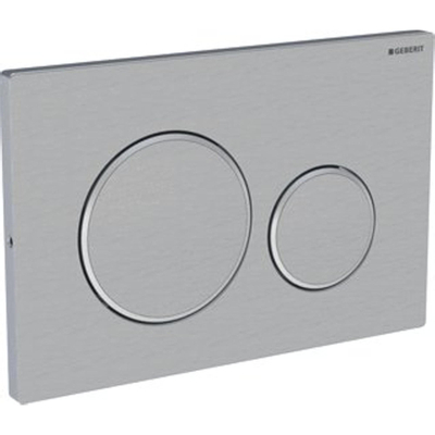 Geberit Sigma 20 bedieningplaat met frontbediening voor toilet 24.6x16.4cm chroom TWEEDEKANS