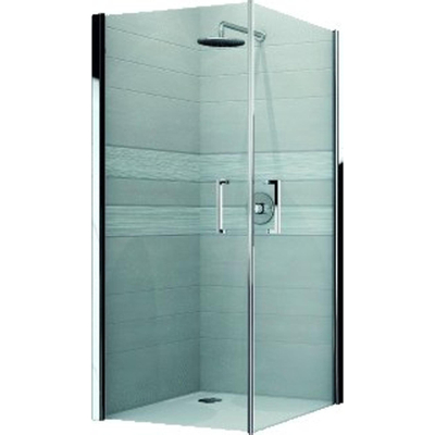 Novellini Giada porte pivotante G 84/87x195cm droite profil blanc et verre transparent