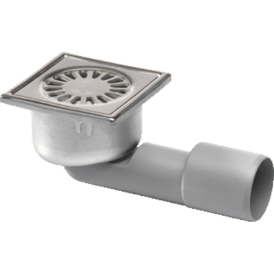 Van den Berg Siphon de sol inox sortie latérale et verticale 40mm 10x10cm