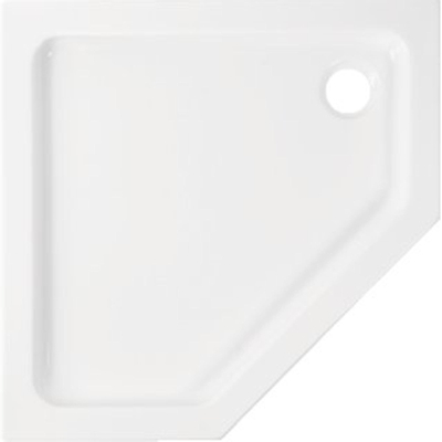 Wisa Malaga Receveur de douche acrylique pentagonale 90x90x3.5cm Blanc