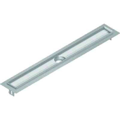 Aco ShowerDrain E+ caniveau de douche en inox bas avec flasque de sol et membrane étanche 1200mm (hors grille) avec support de montage réglable en hauteur