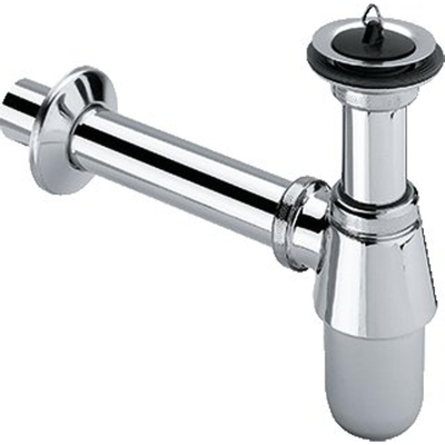 Viega bouchon universel siphon bouteille incluant tube mural rallongé et rosace 5/4x25cm chrome