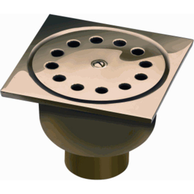 Van den Berg Laiton poli siphon de sol avec sortie verticale 10x10cm