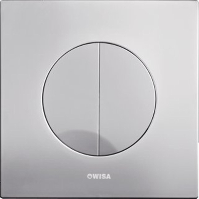 Wisa Maro plaque de commande carrée plastique dualflush DF chrome mat