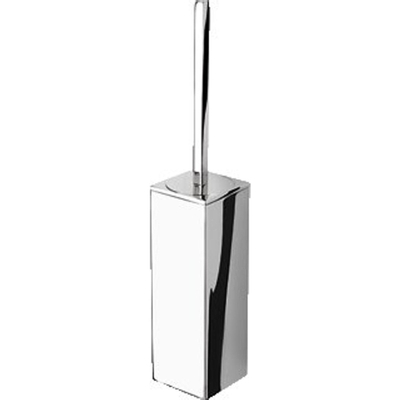 Geesa Modern Art Brosse de WC avec support Chrome (tête de brosse blanche)