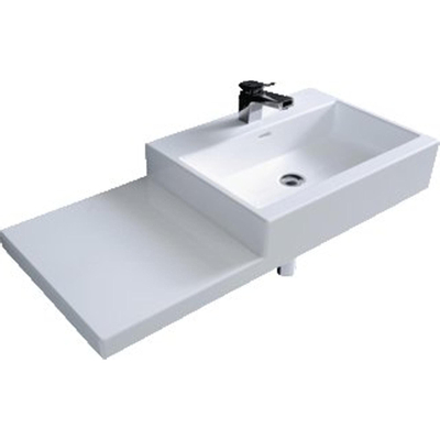 Laufen Living City Lavabo avec tablette 60x46cm gauche 1 trou de robinet Blanc